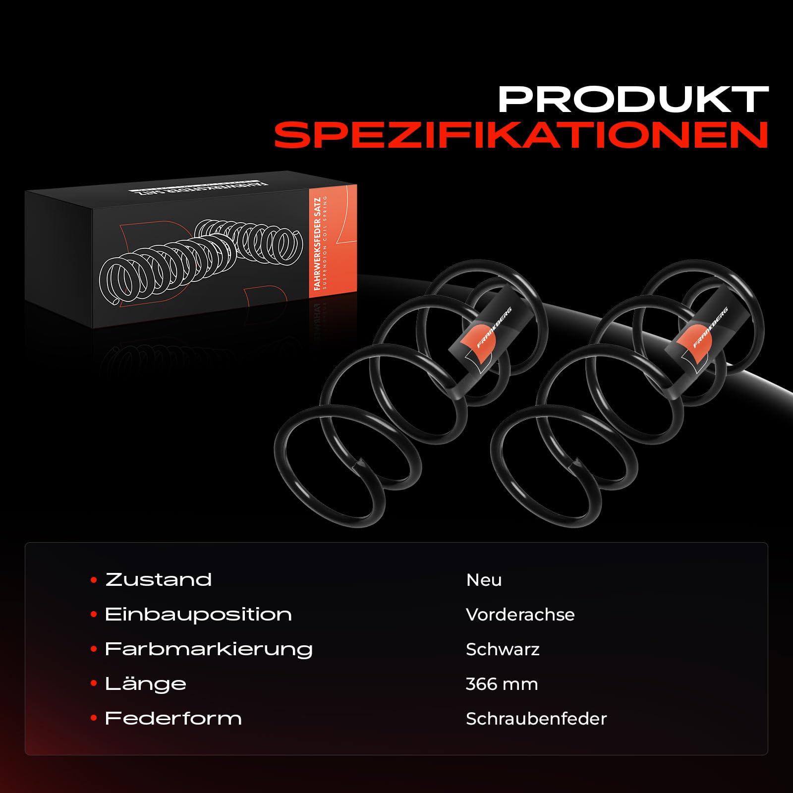 Frankberg 2x Federn Fahrwerksfeder Vorderachse 31336767367