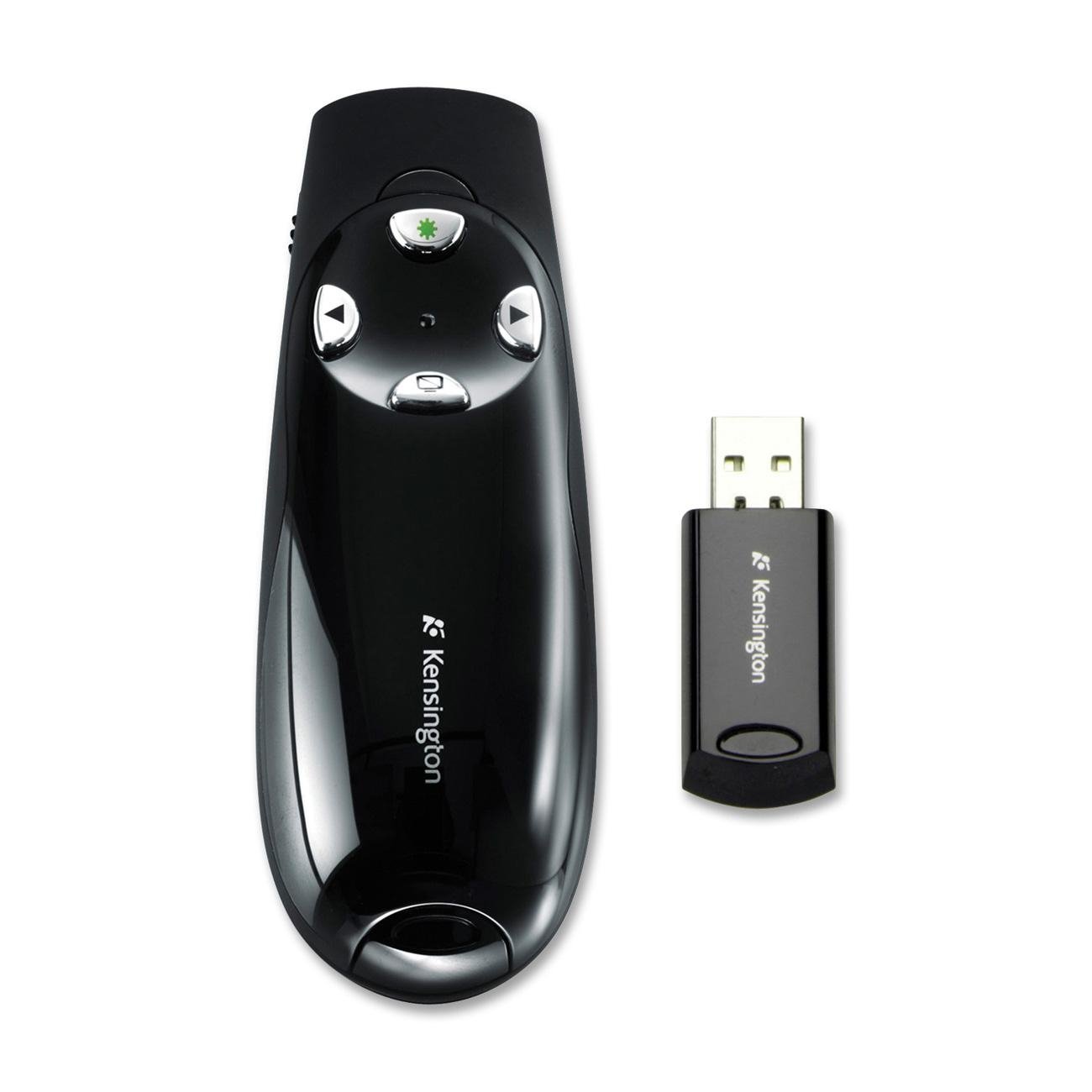 Wireless Presenter Pro with Green Laser, Class 2, 150 Ft Range, Black