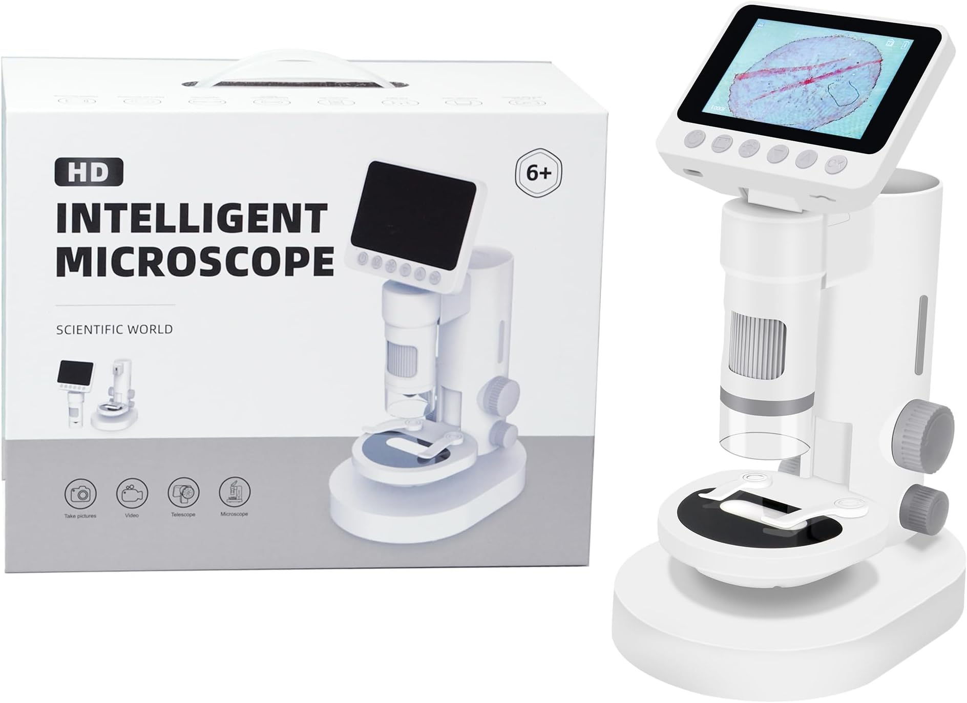 Microscopio Digital HD para Niños,Principiantes y Adultos,Microscopio ...