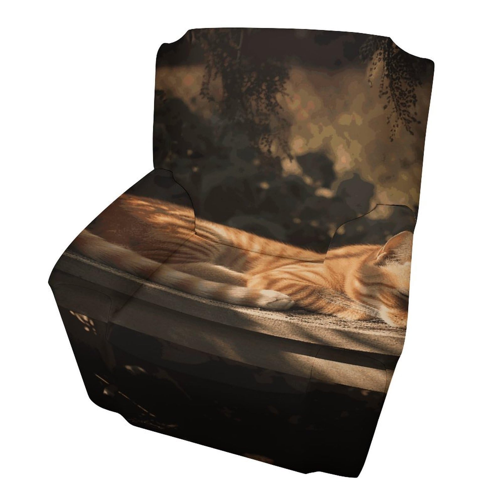 Fekiloot Style Orange Cat Sleeping Couch Cover Sofa Cover Sofa Slipcover