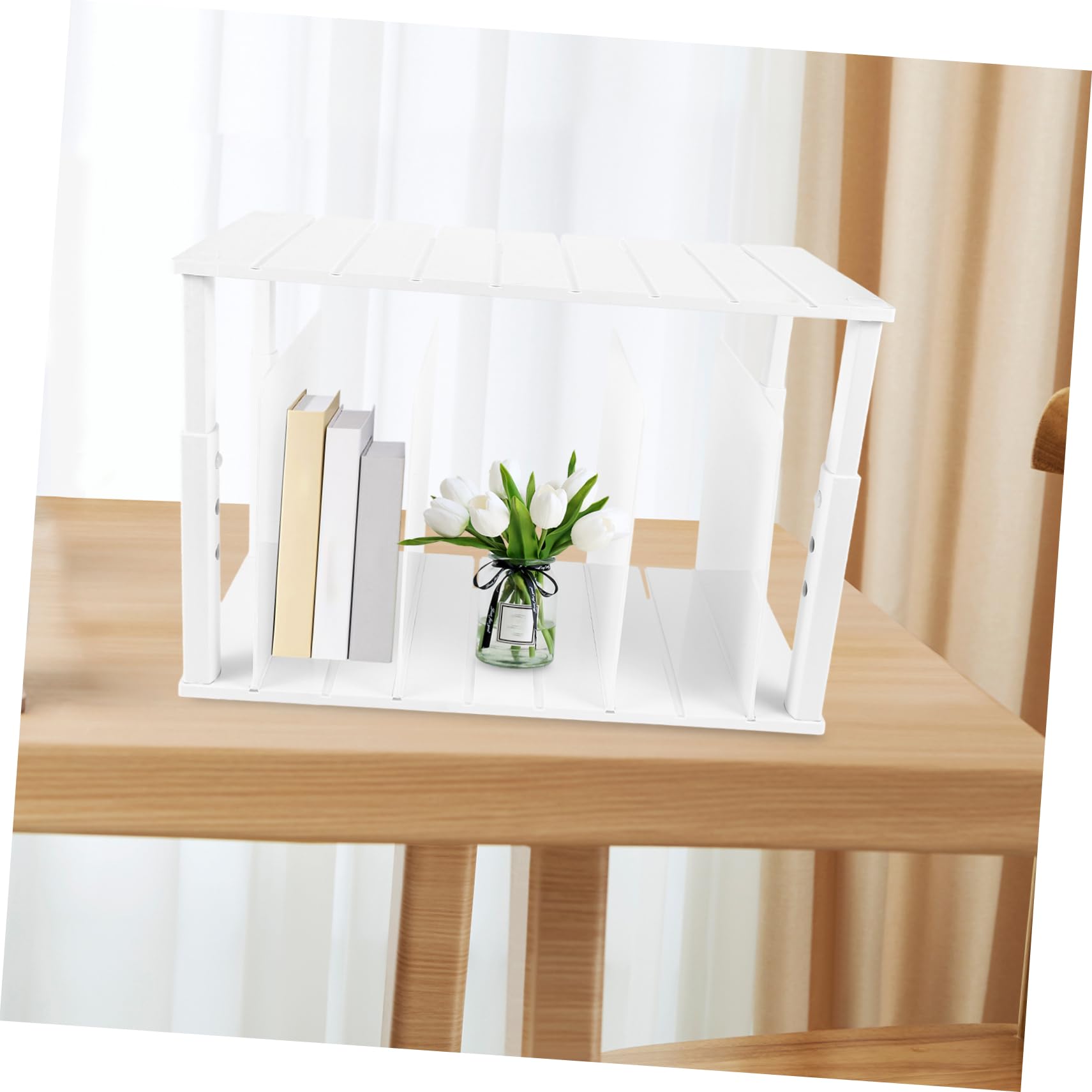 Alipis Caja de Almacenamiento Multifuncional para Organizador de Bolsos Estante para Guardar Bolsos Dormitorio Material Compartimento para Libros