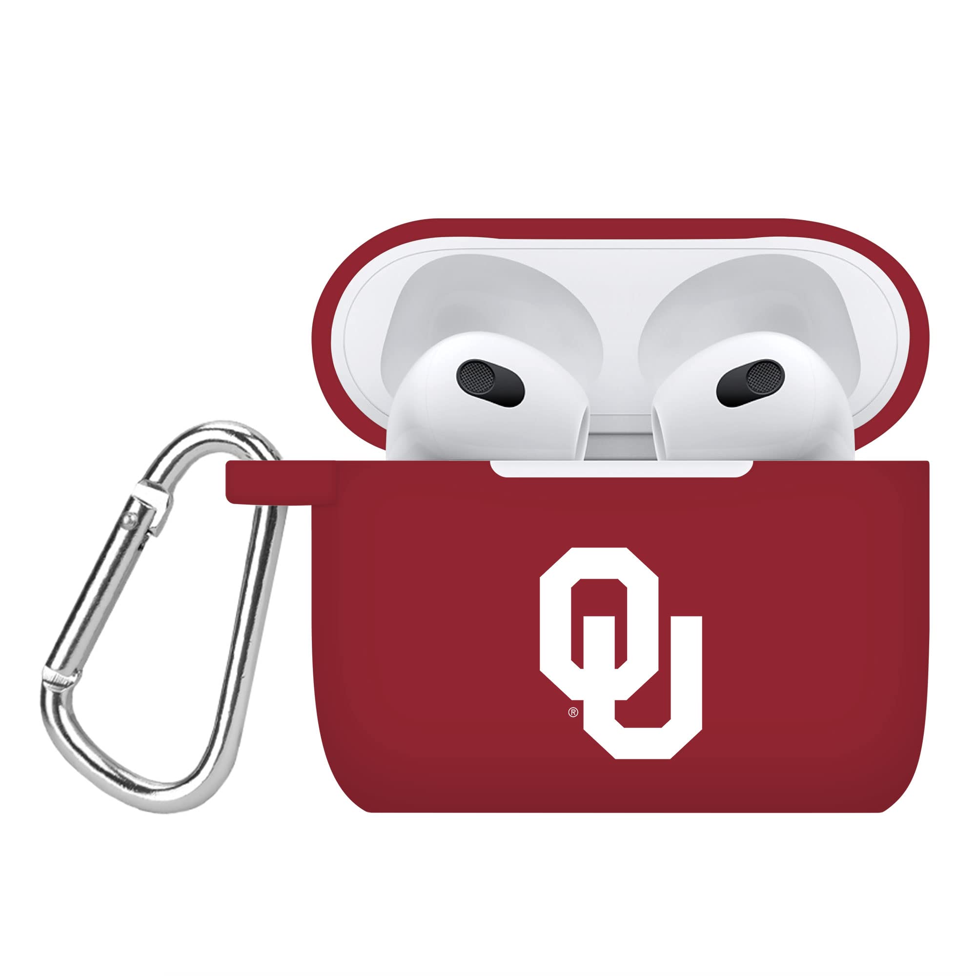 AFFINITY BANDS Oklahoma Sooners Silicone Case Cover Compatible with Apple AirPods Gen 3 (Crimson)
