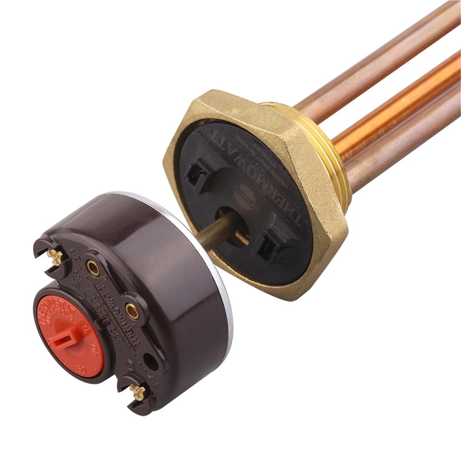 Calentador de agua eléctrico DN32 con interruptor control temperatura termostato elemento calefactor 220V 1.5KW 2KW 3KW Uds(1.5kw)