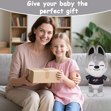 Skzoo Plush Toy, 25CM Stray Kids Plush Doll, Skzoo Soft Toy, Husky Plush Doll, Cute Cartoon Anime Stuffed Animal Toy for Kids Boys Girls Collectors Adults Fans Birthday Halloween