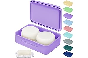 Leak-proof Lavender Silicone Soap Dish Holder