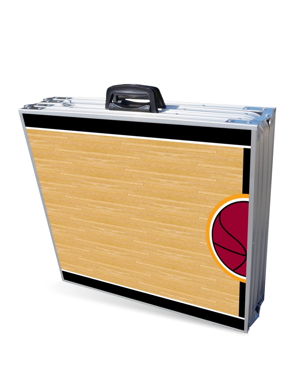 8-Foot Professional Beer Pong Table w/LED Lights - Miami Basketball Court