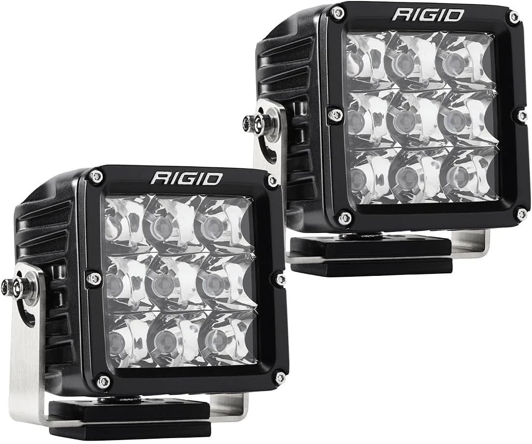 Industries 322213 D-XL Pro Spot Light; Surface Mount; Incl. Harness; Bracket; Hardware; Hybrid; 9 White LEDs; Black Square Housing; Set Of 2;