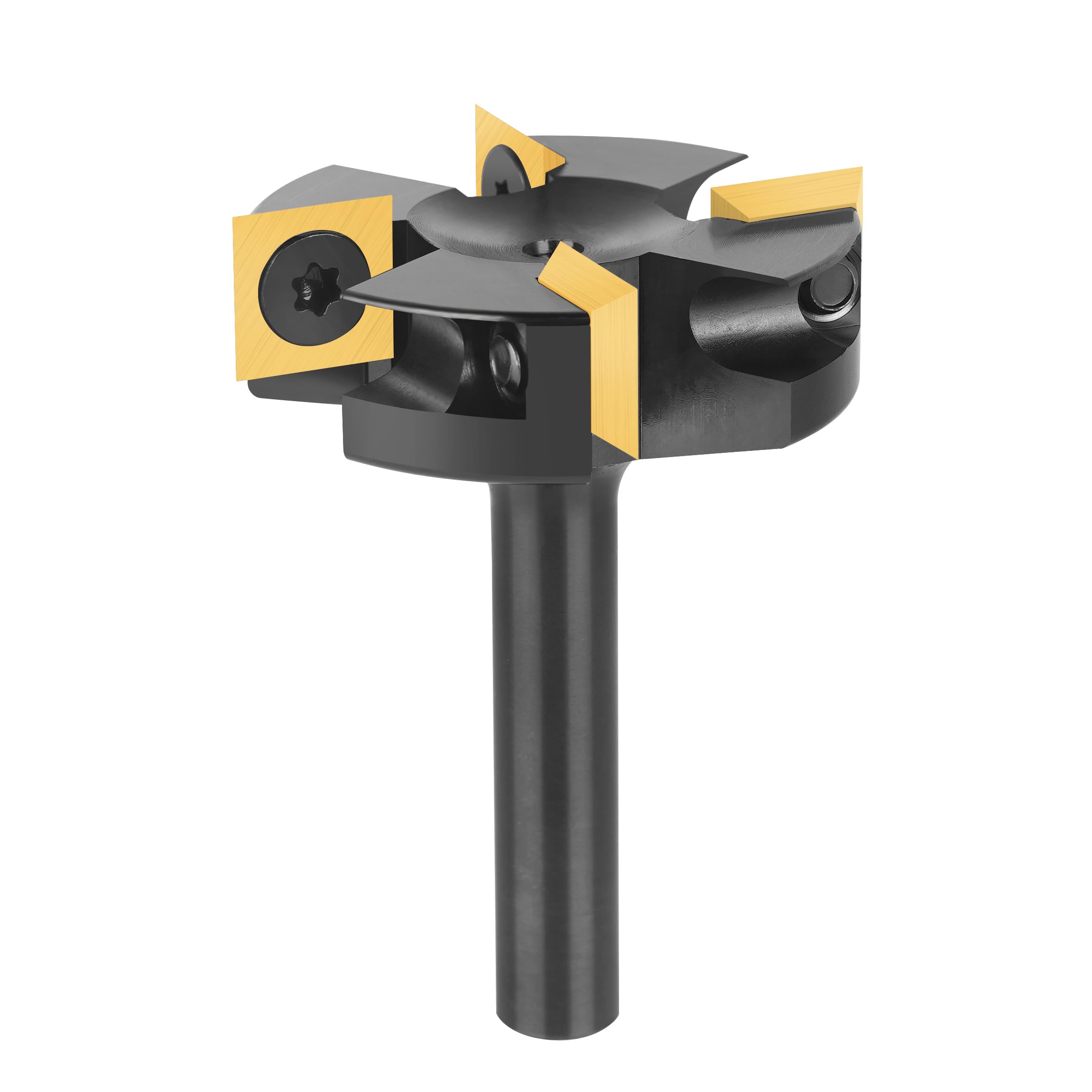 SpeTool Fraise a Surfacer 8 mm Diamètre de Tige 40 mm Diamètre de Coupe Fraise CNC avec 4 Inserts Fraise de Rabotage Fraise Défonceuse avec revêtement ATS Fraise de Defonceuse a Bois