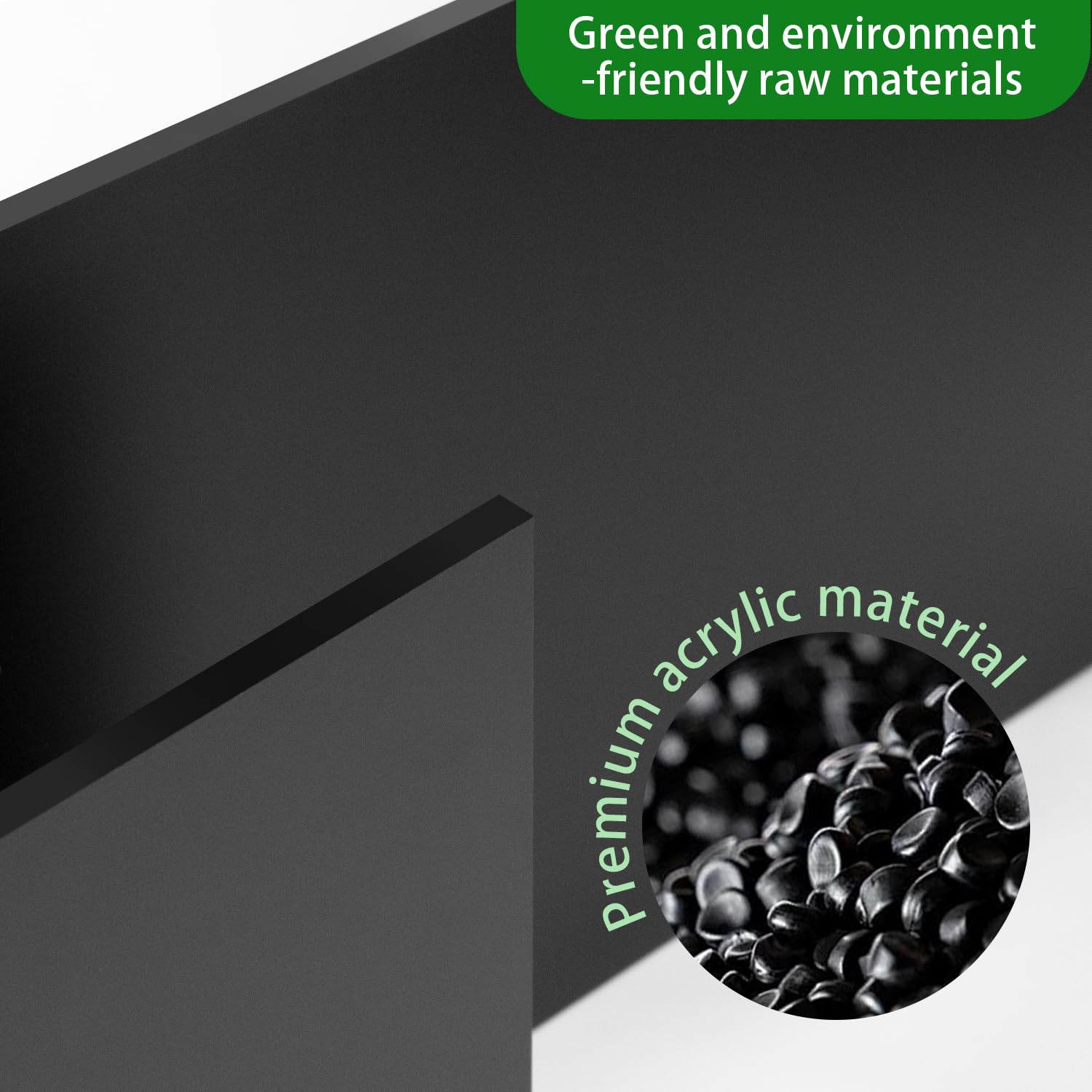 Black Matte Acrylic Sheets - 8x12 Inch -5