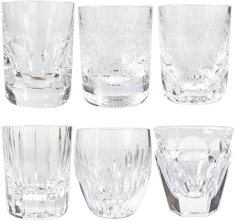 Amazon Com Baccarat Crystal Everyday Les Minis Set Of 6 Glasses Mixed Drinkware Sets