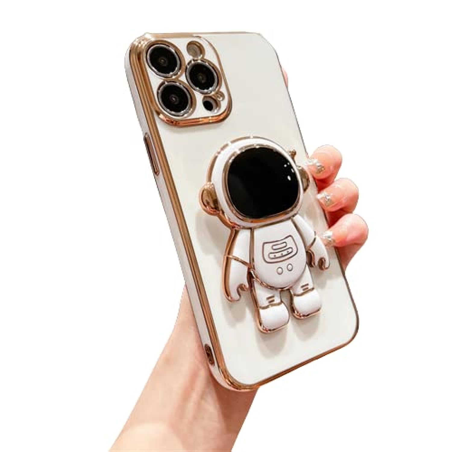 Mobile Phone Case - Ultimate Protection for Your Device, Protective Cute Astronaut Phone Case for iPhone 14 ProMax Lightweight and Fashionable (Pearl White)