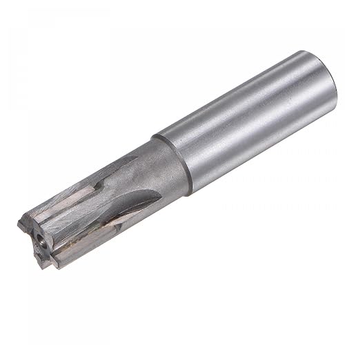 uxcell Molino de extremo de nariz cuadrada, punta de carburo de tungsteno de 0.787 in de diámetro de corte, 4 flautas rectas con vástago recto de