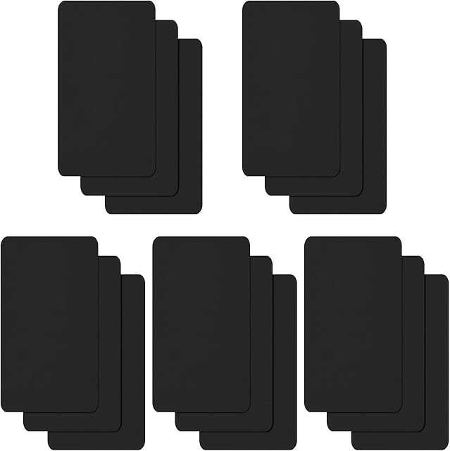 WILLBOND 15 Pieces Nylon Repair Patches Self-adhesive Nylon Patch Waterproof Lightweight Repair Patches for Clothing Down Jacket Repair Holes Tearing (Black)