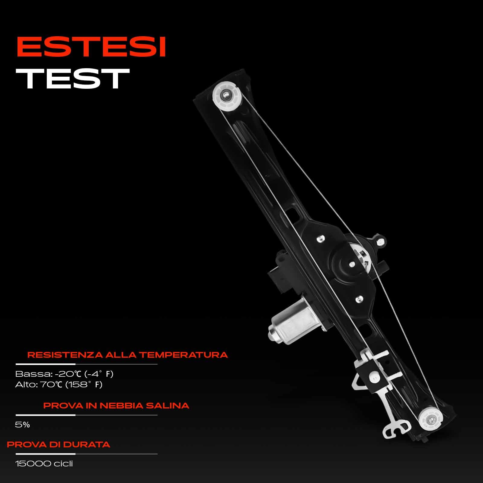Frankberg Alzacristallo Elettrico con Motore 6 poli Anteriore Destro 4/5-Porte Compatibile Fiorino Furgone/MPV
