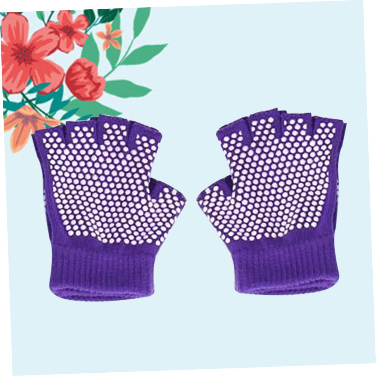 2 pezzi Guanti senza dita Guanti in maglia Guanti neri Guanti ad attrito Tavolo anti in maglia Occhielli da tennis Guanti fitness non intensivo Mezzi guanti antiscivolo Guanti in cotone Yoga