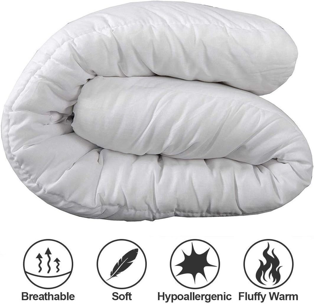 Jennifer Davidson Winter Autumn Premium Duvet (King, 13.5 Tog) Virgin Hollowfibre Filled Comforter Insert Polycotton Outer Cover Anti Allergy White Super Soft