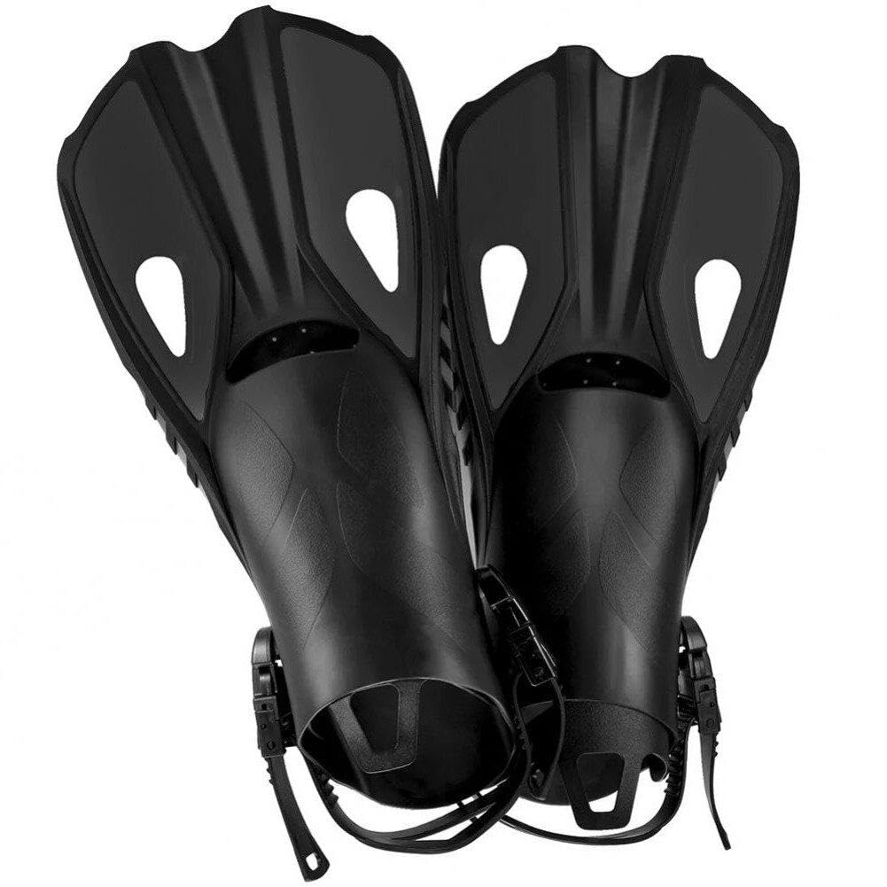 Equipo de snorkel de tamaño de viaje con aletas ajustables para vacaciones en la playa