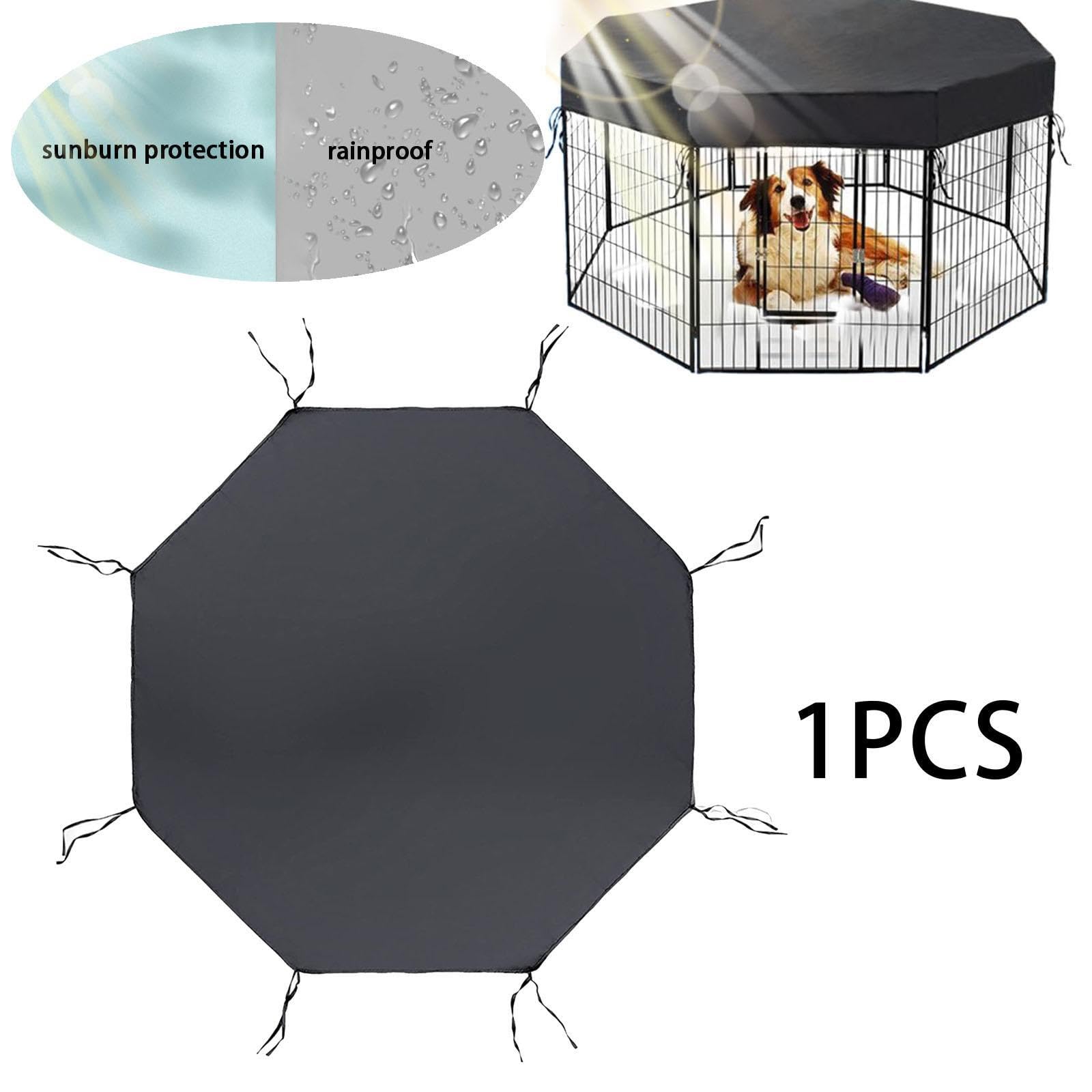 Sharplace Abdeckung für Laufstall für Hunde, wasserdicht, Abdeckung für Hundekäfig, Sonnenschutz, Regenschutz, Faltbare Abdeckung für das obere Hundegehege,