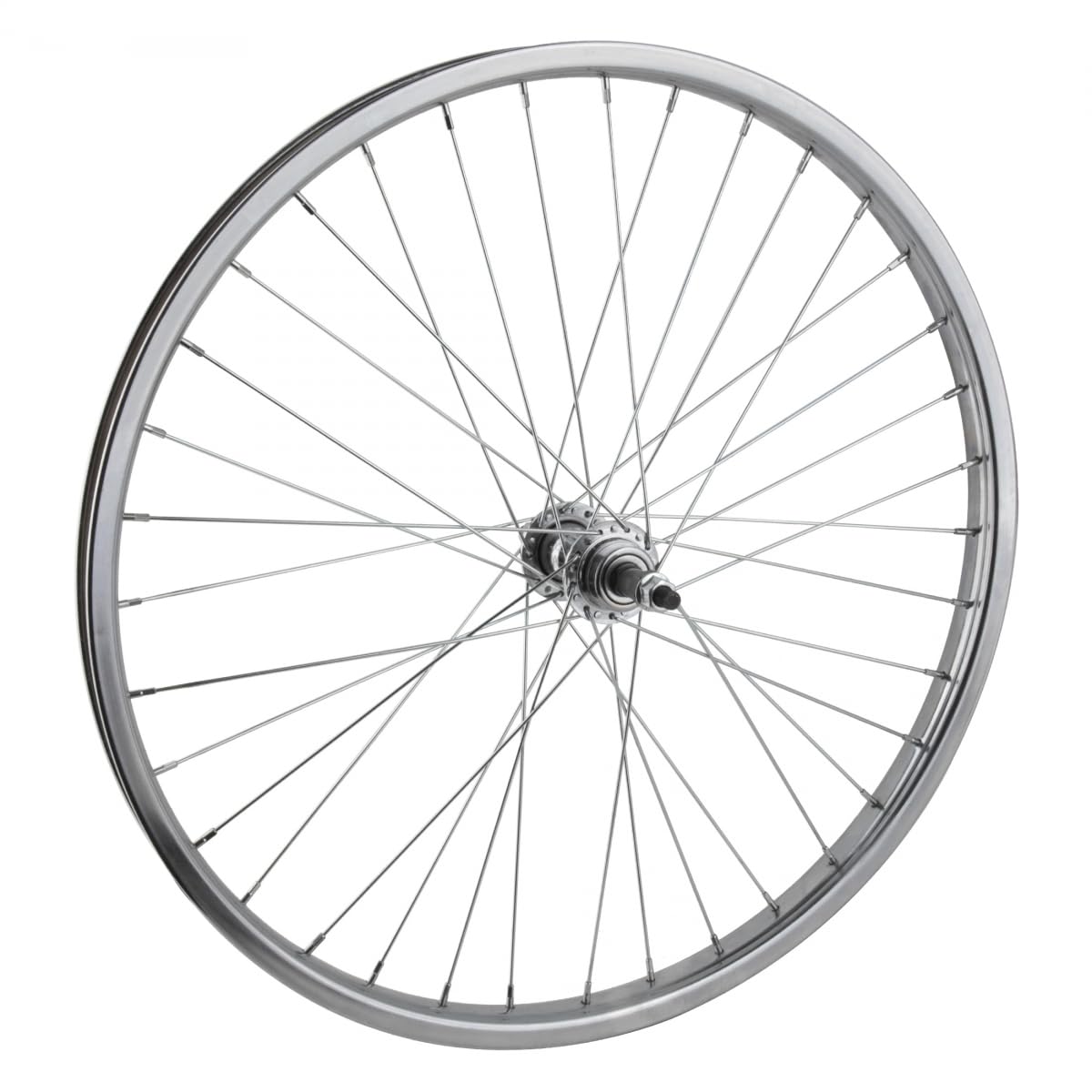 WheelMaster Rear Bicycle Wheel 24 x 1.75 36H, Steel, Bolt On, Silver