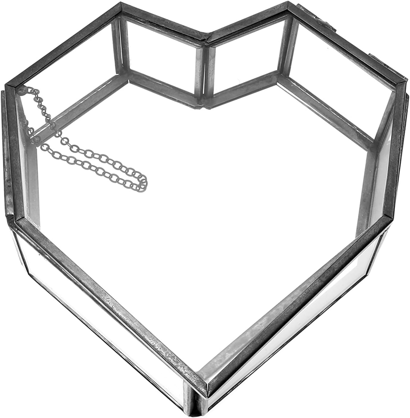 LIFKOME Heart Shape Jewelry Box Decorative Keepsake Storage Holder Vanity Decor Jewelry Display Organizer for Rings Earrings Necklace Bracelet Trinkets