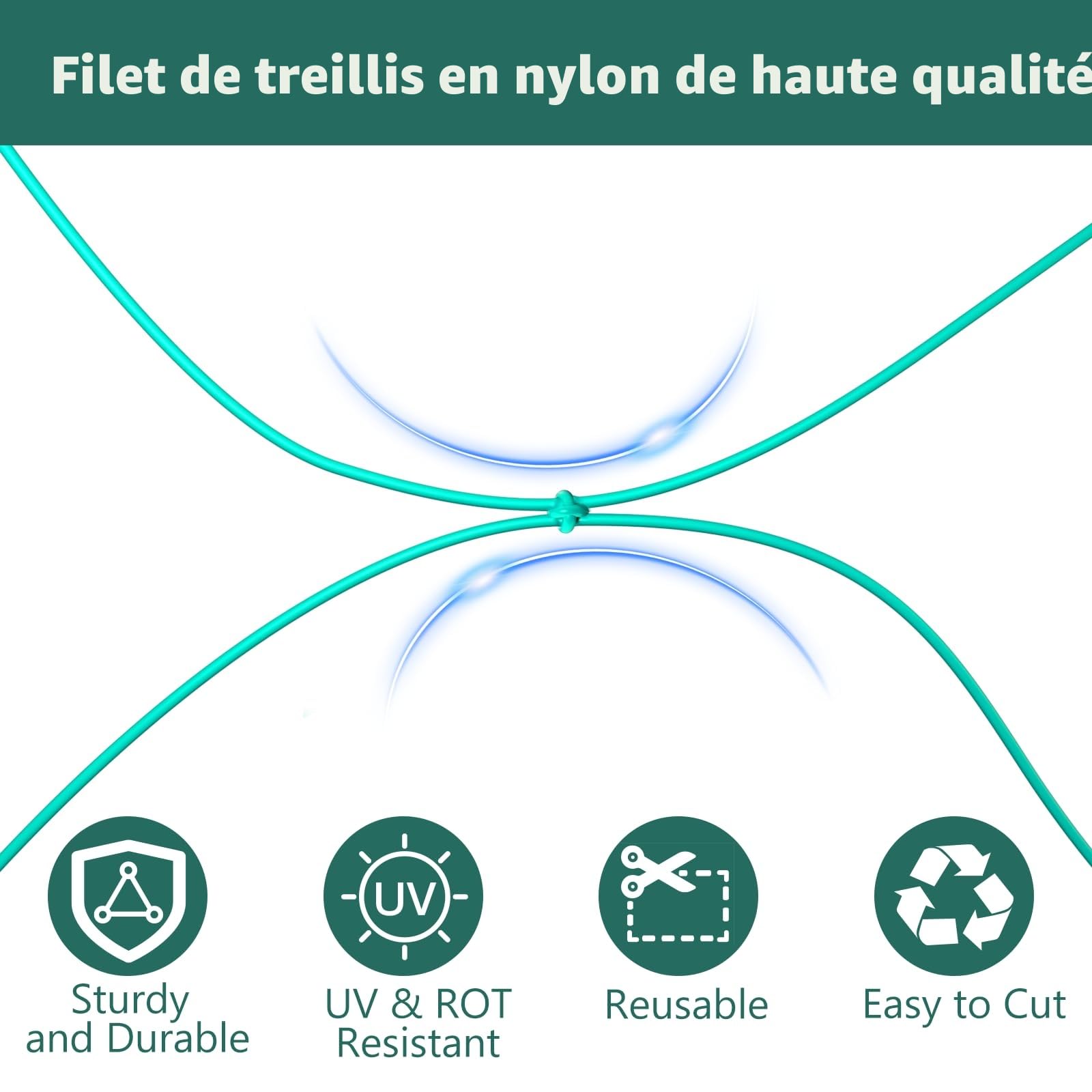 Filet Anti Oiseaux, Filet Poules, Filets pour Jardin, Filet à Volaille, Protection des Fruits, Maille 4 cm, Résistant aux UV, Robuste et Réutilisable (36 Fils-1.5m*20m)