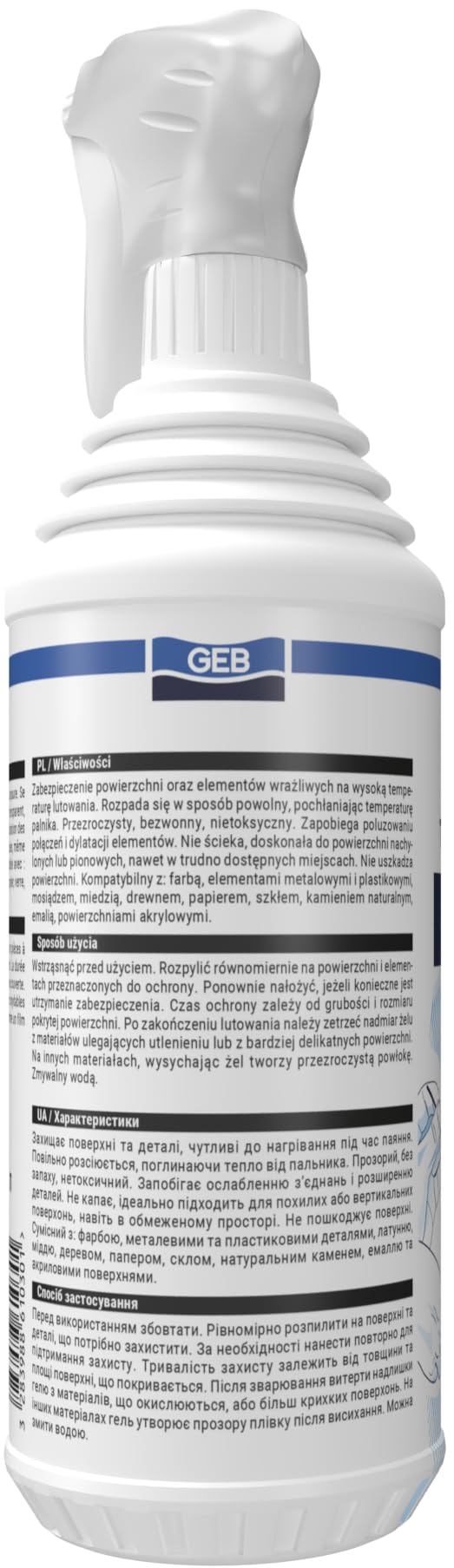 GEB Thermostop gel de protection thermique lors des soudures, Translucide,1 L