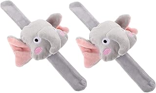ibasenice 2 Peças Anel De Pelúcia Cachorros De Pelúcia Para Crianças Animais De Pelúcia Themberchaud Prêmios De Sala De Aula De Pelúcia Pulseira De Desenho Animado Brinquedo De Pelúcia Snap