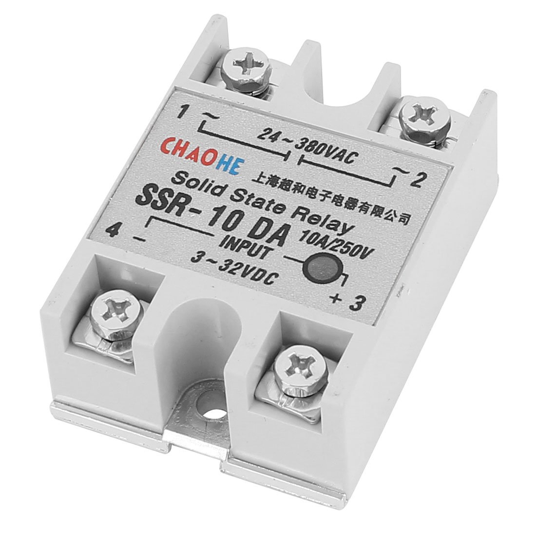 Aexit Solid State Relay SSR-10 DA DC-AC 10A/250V 3-32VDC/24-380VAC ...