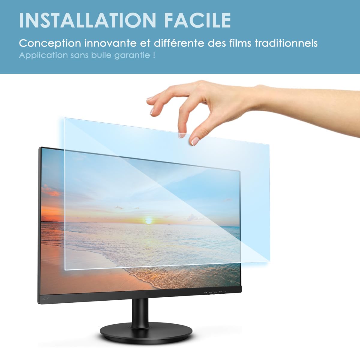 KARYLAX - Protection d'écran Anti-lumière bleue, Filtre Anti-reflet, Film Anti Rayures, Protection des yeux Compatible pour ecran iiyama XU2493HSU-B6 23.8"