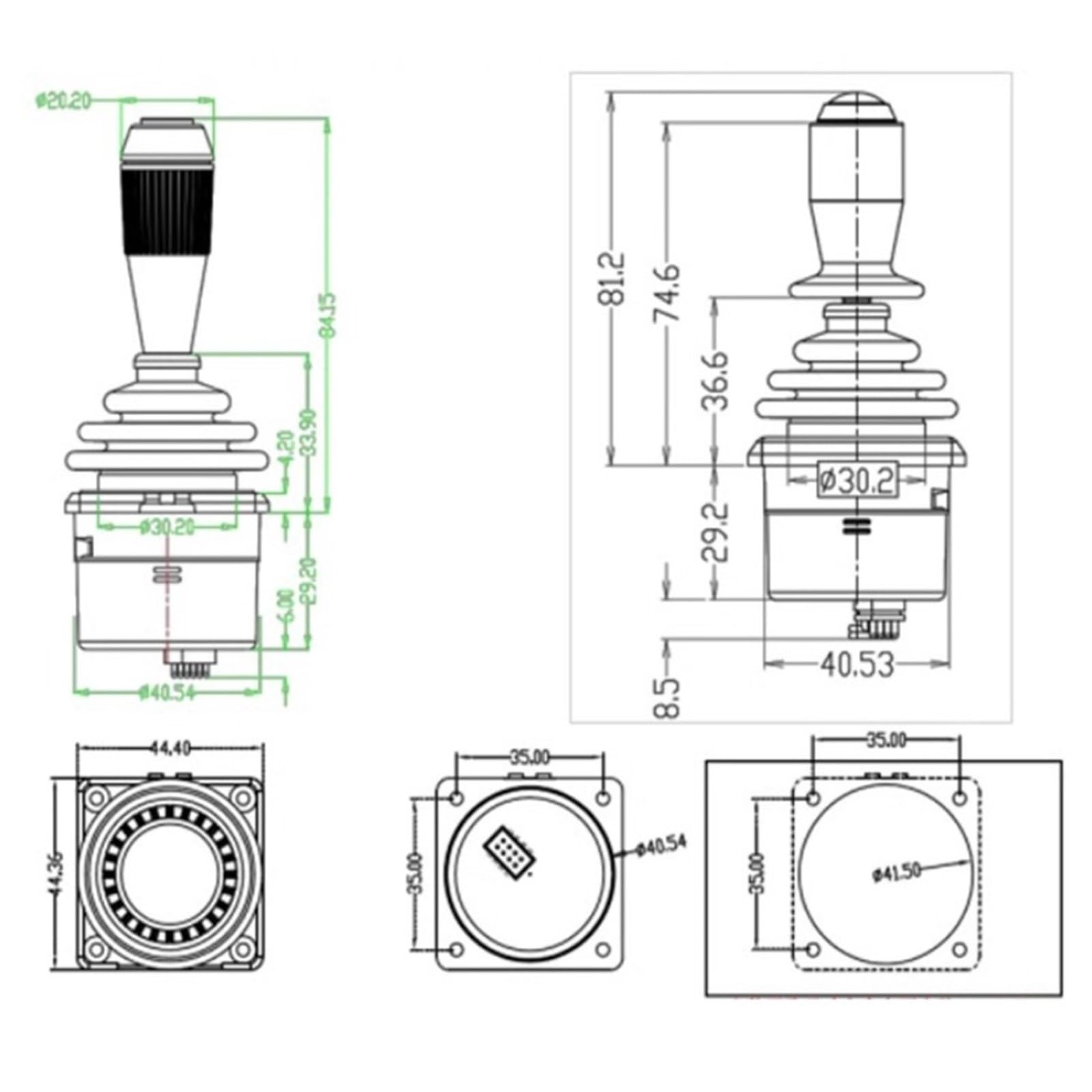 Joystick Joystick, Sprzęt Automatyki Przemysłowy Trójosiowy Elektryczny Uchwyt Ograniczający Sterowanie dla domu(USB2.0-HID)