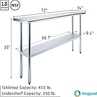 Vista 125 de Mesa de trabajo de acero inoxidable, mesa de metal
