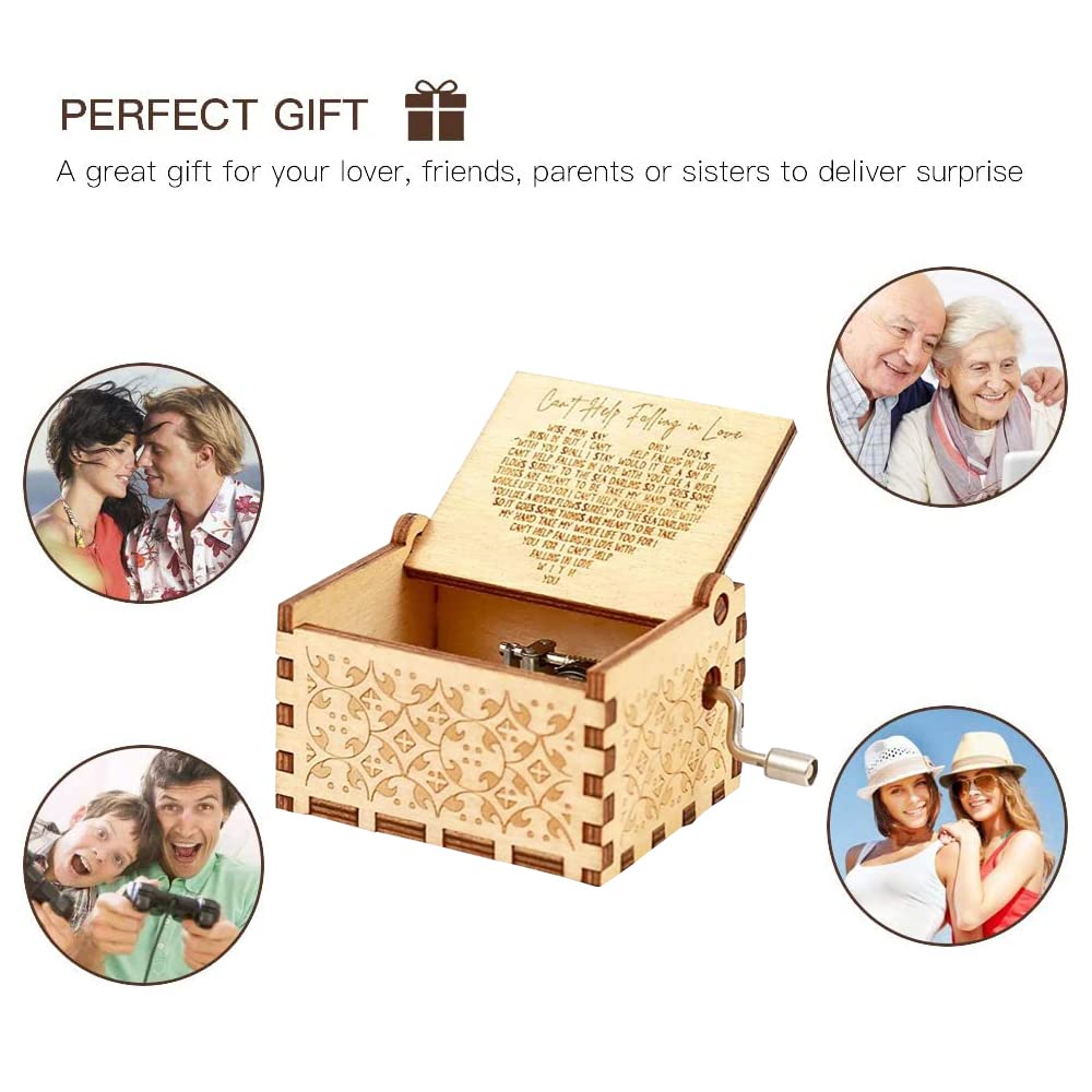 Carillon A Manovella In Legno - Melodia 'Can't Help Falling In Love' - Foto 10