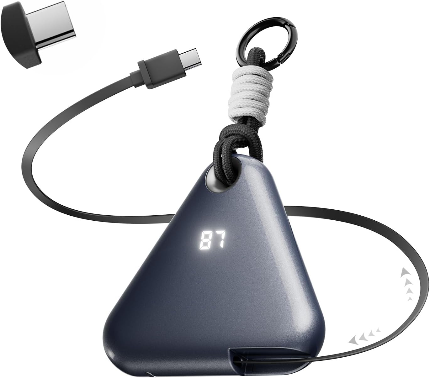 FansDreams Travel Portable Charger, Wearable Powerbank with Built-in 2.3ft Retractable Cable and Paracord Carabiner, 10000 mAh Power Bank Fast Charging Battery Pack (Stellar Gray, USB-C) FansDreams Travel Portable Charger, Wearable Powerbank with Built-in 2.3ft Retractable Cable and Paracord Carabiner, 10000 mAh Power Bank Fast Charging Battery Pack (Stellar Gray, USB-C)