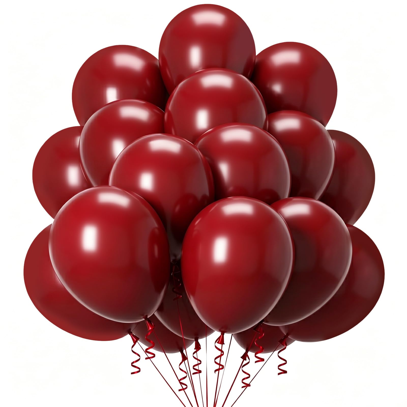 Burgundy Balloons 100 Pack, 12inch Dark Red Birthday Decorations Wine Red Balloon Maroon balloon for Women Girls Birthday Party Balloons Baby Shower Valentine's Day Wedding Anniversary Hen Party Decor