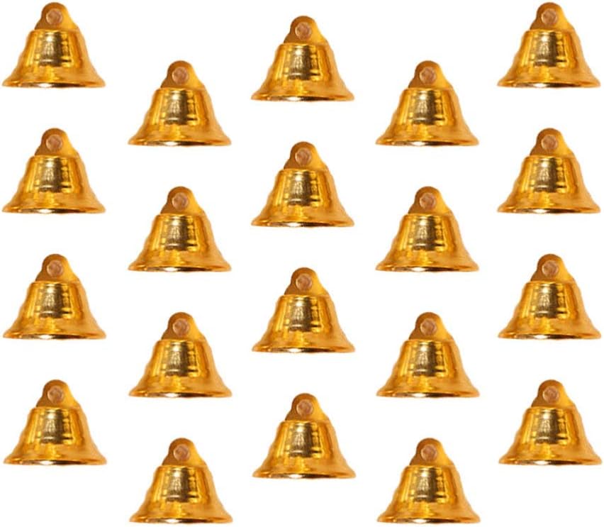 Small Jingle Bells 20 Pcs Gold Craft Bells for Christmas DIY Decorations Ornaments Jewelry Pendants Party Tree Crafts