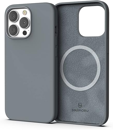 Miniatura 9 de Sinjimoru Funda magnética de silicona para iPhone 15 Pro Max, antipolvo y compatible con Magsafe, funda de silicona para iPhone 15 Pro Max para