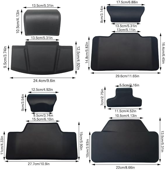 Motorcycle Backrest Pad Kits Black Motorcycle Backrest Soft PU Rear Case Cushion Modification Accessories Passenger Back Pad Universal