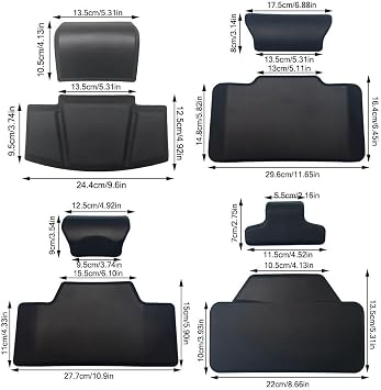 Motorcycle Backrest Pad Kits Black Motorcycle Backrest Soft PU Rear Case Cushion Modification Accessories Passenger Back Pad Universal