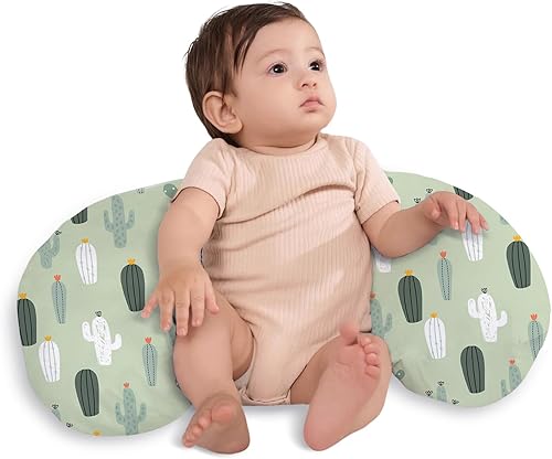 Little Grape Land - Almohada de lactancia mejorada, lactancia materna y biberón durante 0 a 12 meses, funda suave lavable a máquina con relleno