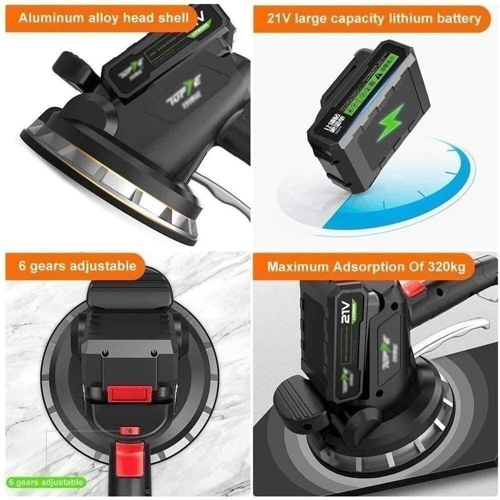 Máquina Vibratoria Inteligente 21V, Alicatador - para Alicatado, Enderezadora de Techos para Colocación de Azulejos y Aceras, Carga Máxima 320 Kg (Size : Two Lithium Batteries)