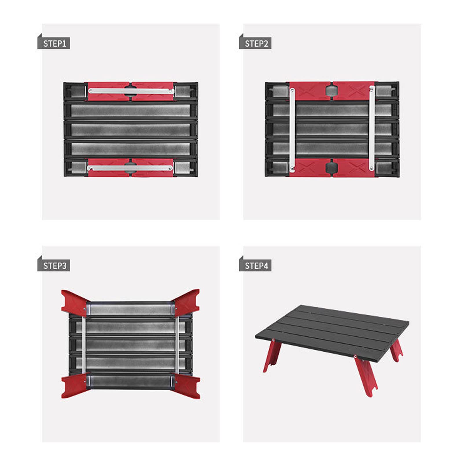Stoły plażowe, aluminiowe mini osobiste ultralekkie kompaktowe składane stoły kempingowe z torbą do przenoszenia, trwały przenośny stolik piknikowy do podróży, grillowania, parków