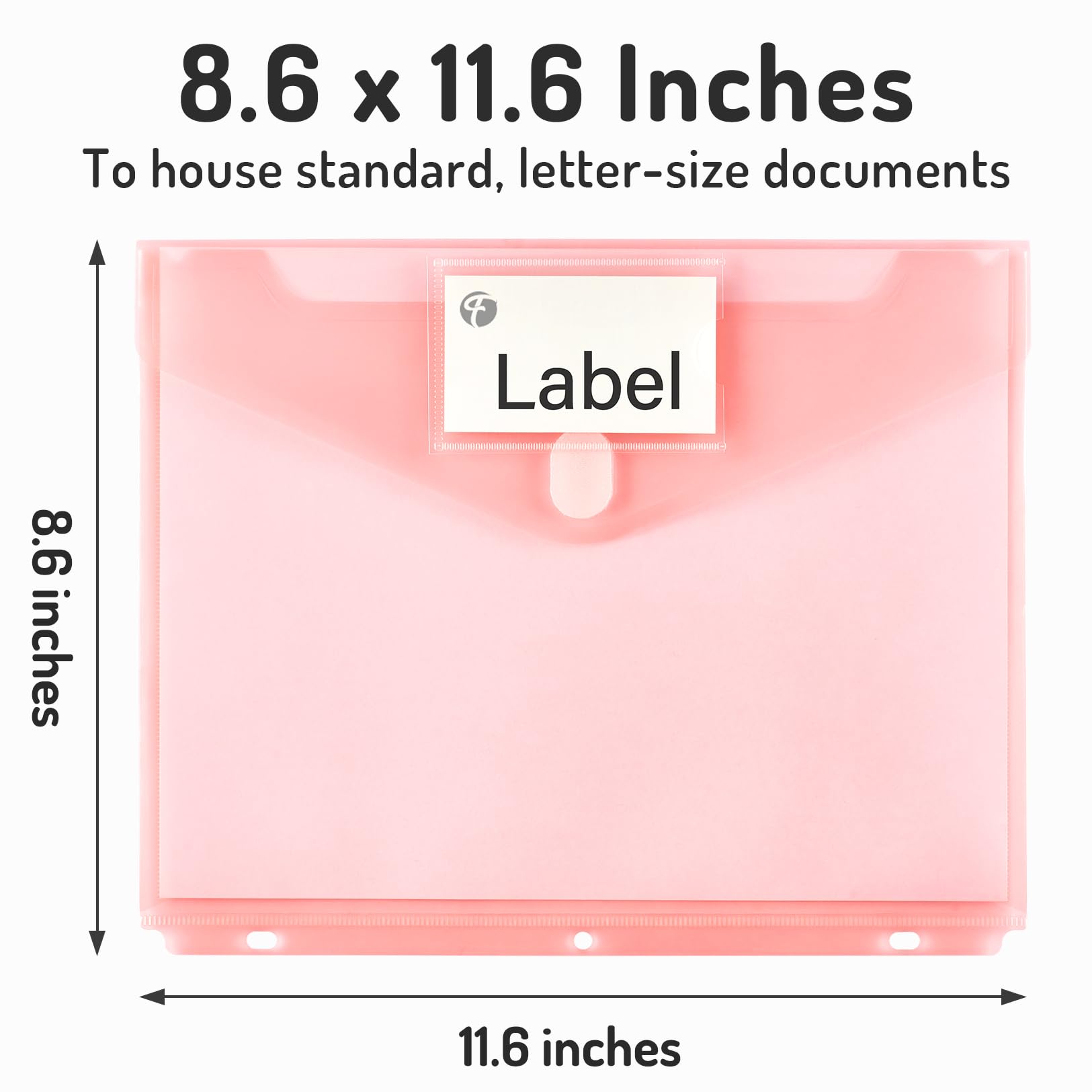 Forvencer Binder Pocket, 10 Pack Super Heavyweight Plastic Folders with Tight Closure, Binder Folders Side Loading, 3 Ring Binder Pocket, Binder Dividers with Pockets, Letter Size, Pastels Series: Fresh 10 Pack