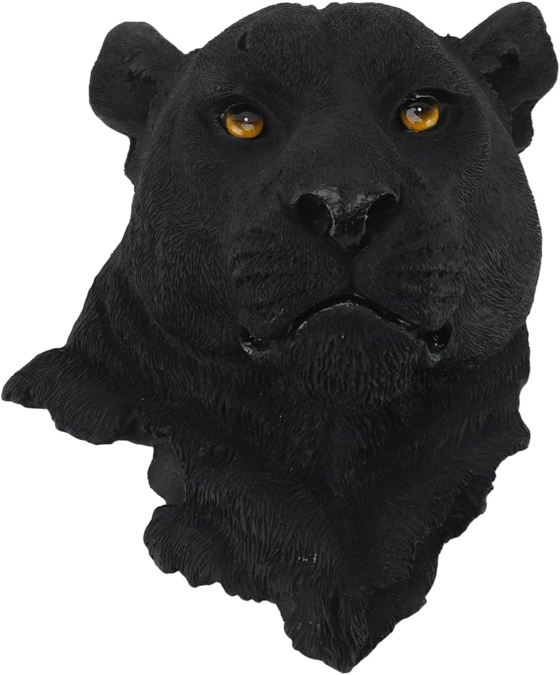 Tyenaza 3D Simulation Animal Head Wall Decor, Animal Head Statues, Lifelike Wildlife Sculpture Design for Home (Black Leopard)
