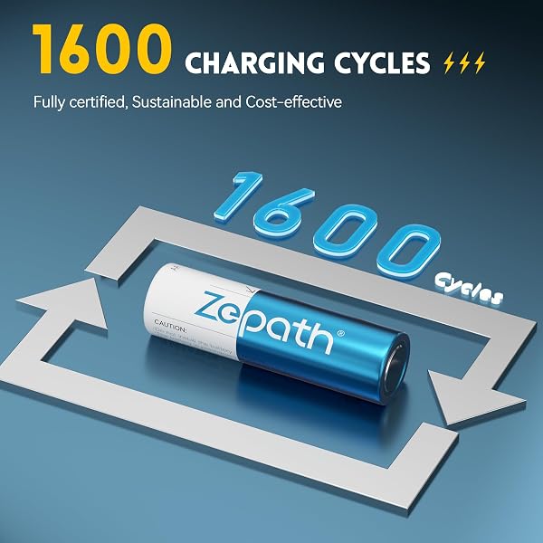 AA Rechargeable Batteries, 4 Pack Lithium Battery 3000mAh High Capacity Rechargeable Batteries, 1.5V Constant Outpu 1600 Cycles, Battery AA Low Self-Discharge - 4