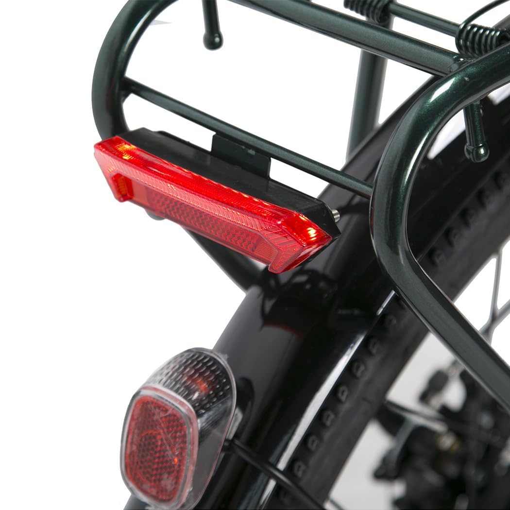 bici elettrica donna 26 pollici bicicletta elettrica donna batteria 36V autonomia 80km bici elettrica pedalata assistita cambio Shimano 7 velocità freni a disco (Verde)