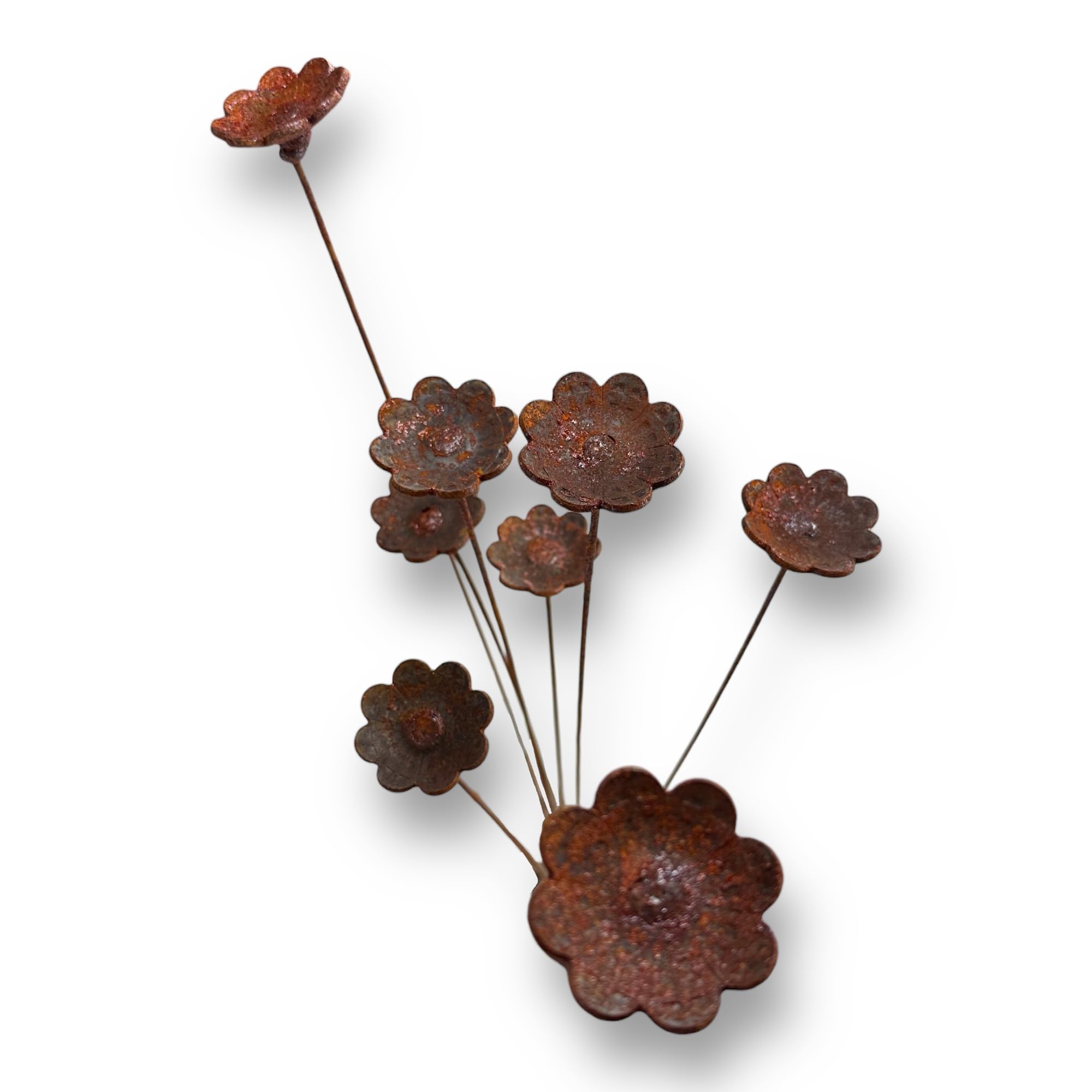 Crispe home & garden Gartenstecker Blumenstrauch 111 cm| wetterfest | Vollmetall in Edelrost | Gartendeko | Hochwertig und langlebig