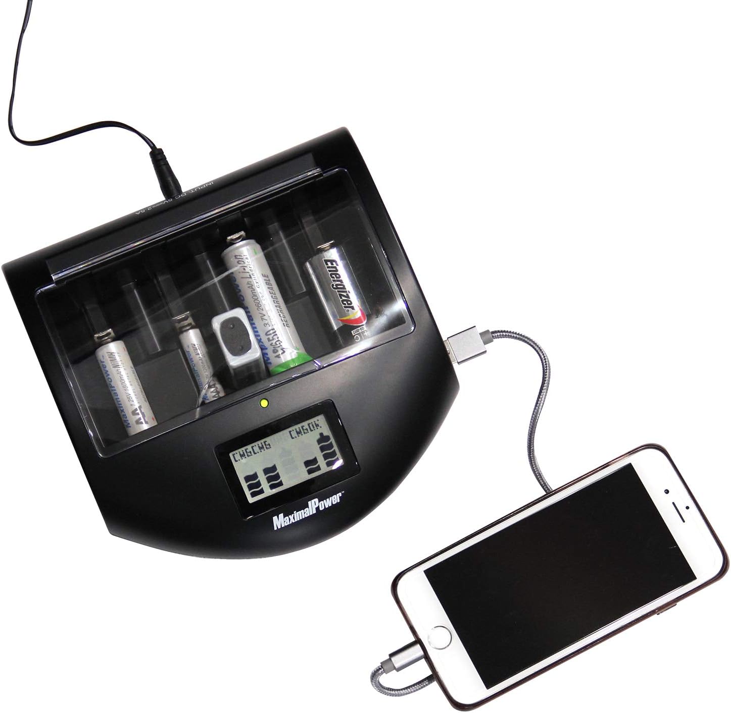 Universal Smart Battery Charger Mark II For AA AAA C D 9V Li-on Ni-MH Ni-Cd Rechargeable Household Batteries With USB Charger Cell Port