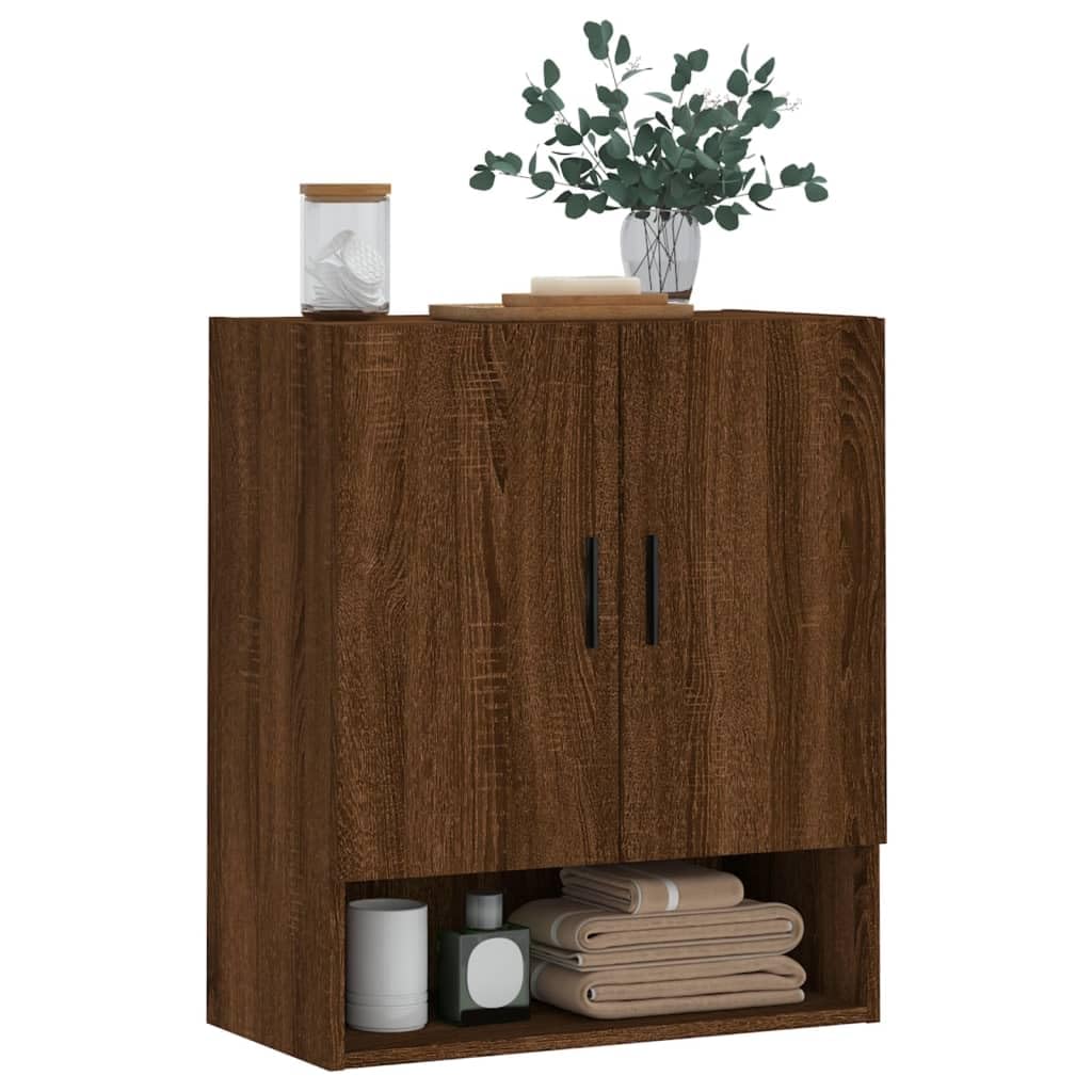 thumbnail: VidaXL Wandkast Van Bewerkt Hout - 60x31x70 Cm, Zwart, Met Opbergruimte En Displayplek