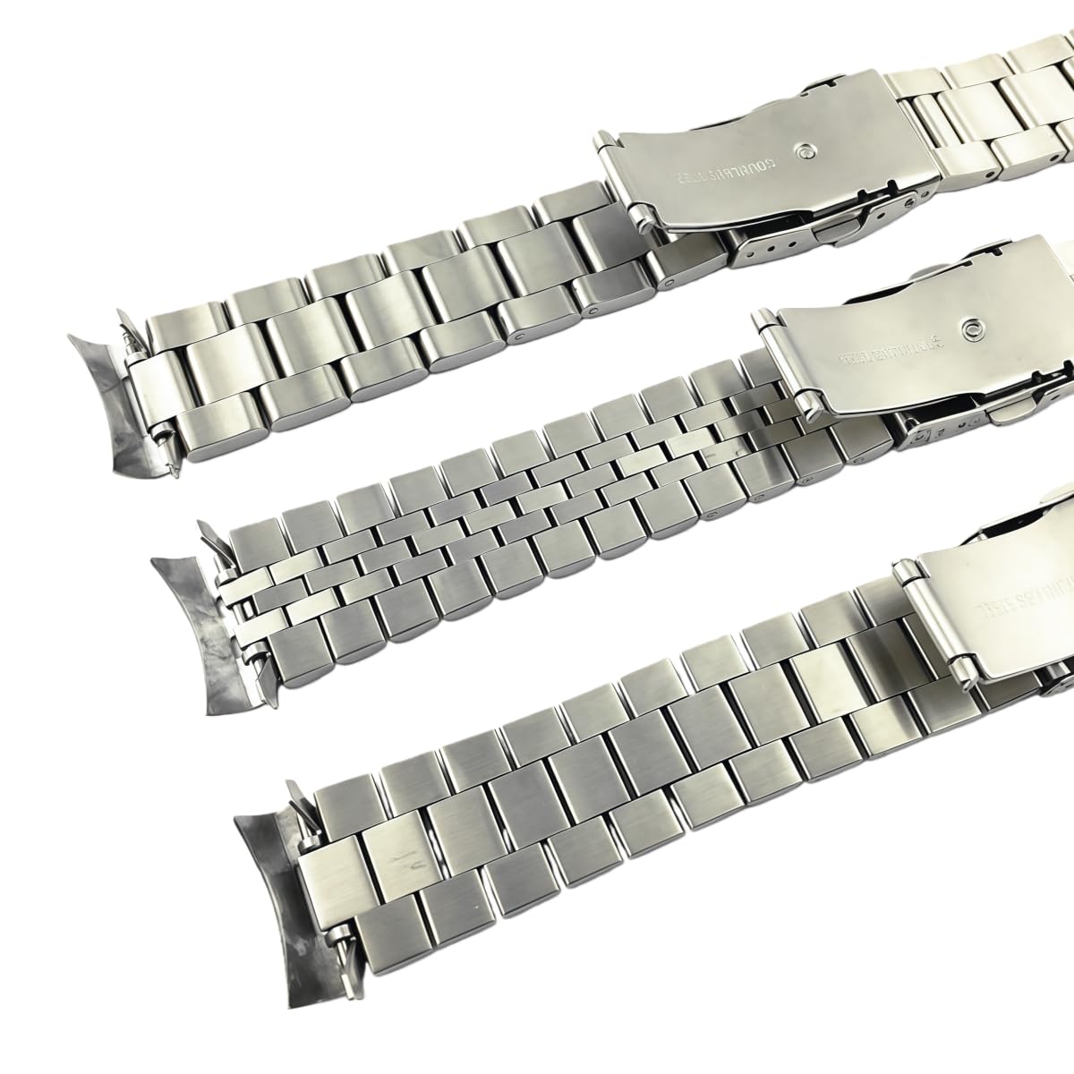 Correa Reloj Acero Inoxidable Extremo Curvo, 18mm 20mm 22mm Banda Metal, Brazalete Macizo para Seiko SKX007
