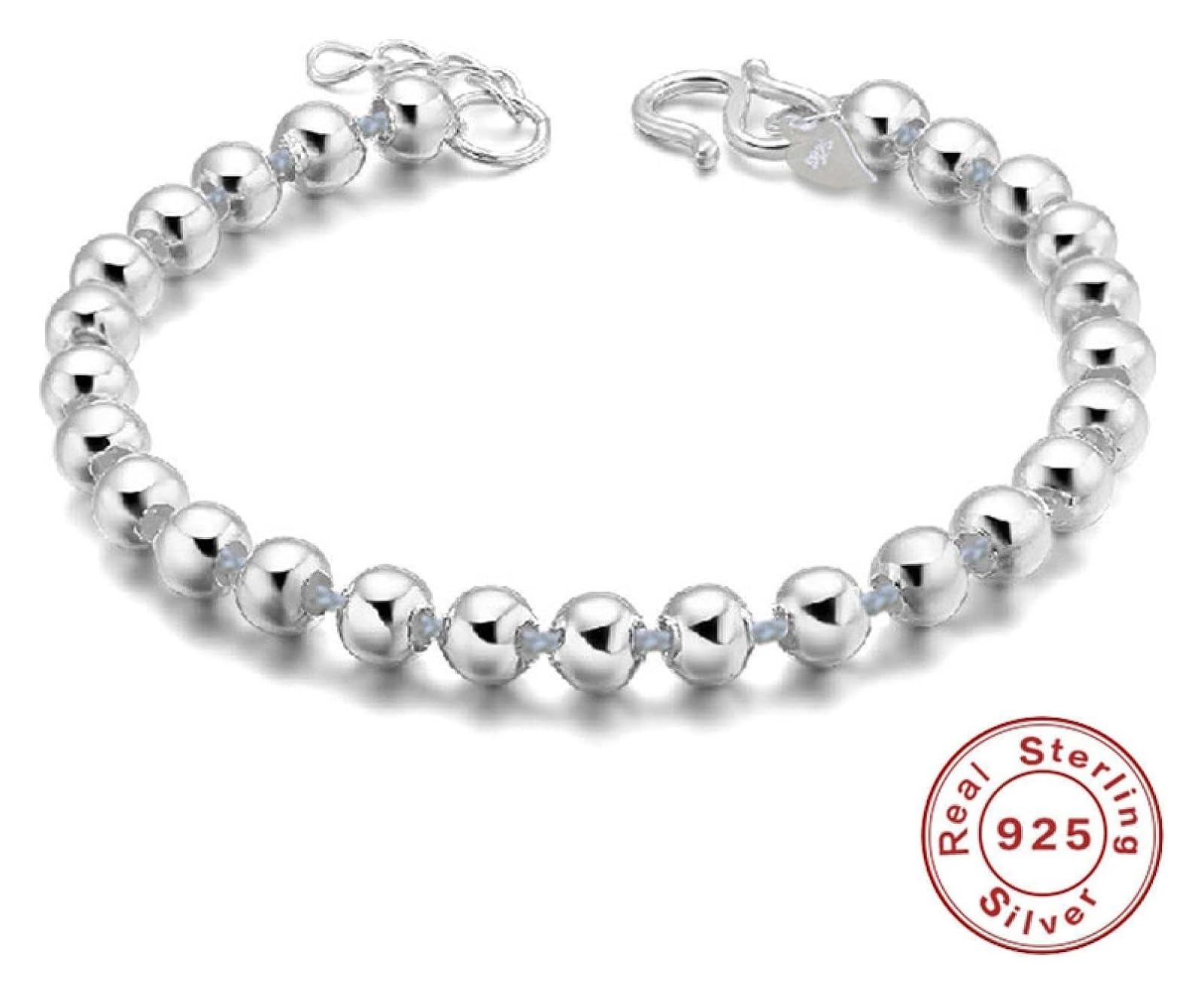 Bracciali Bracciali Donna Bracciale da Donna Bracciale da Regalo for Ragazze Bracciale da 5 mm con Perline for Le Donne Moda Semplice Perline